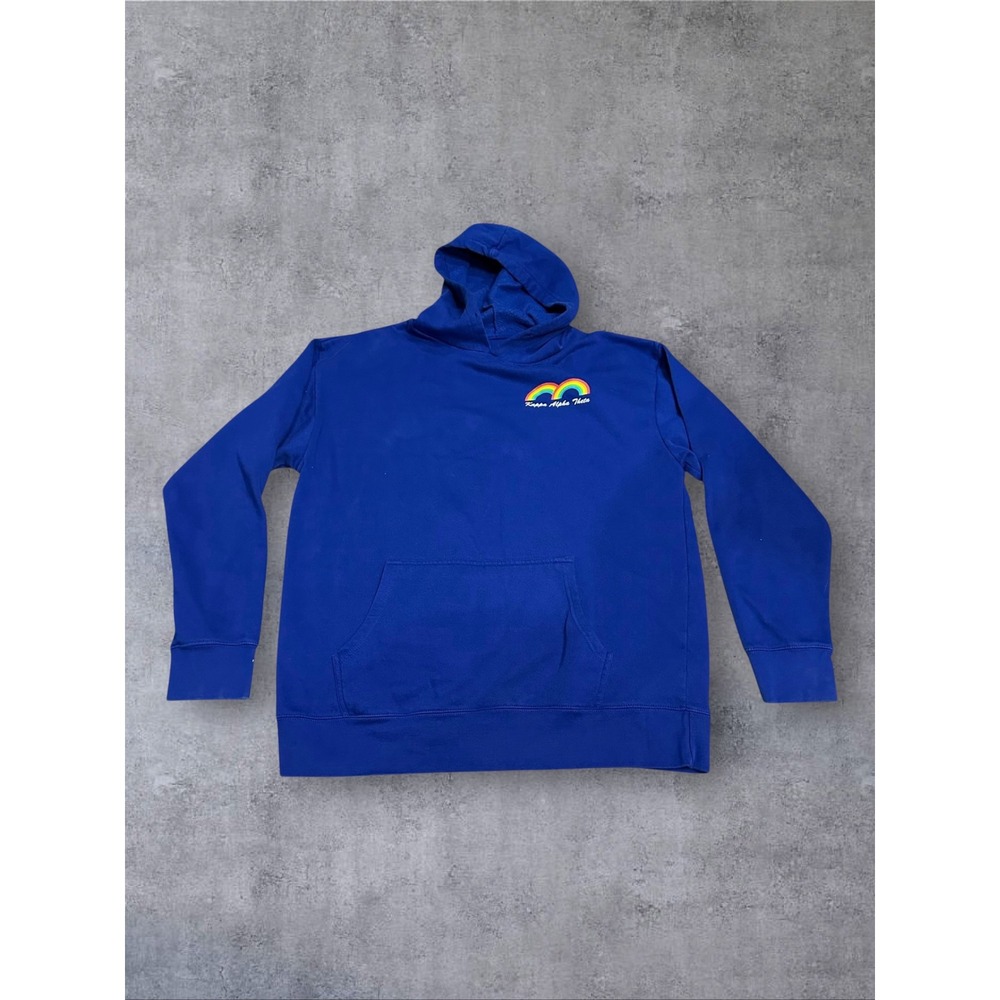Kappa Alpha Theta Hoodie Womens Large Blue Fort Worth Texas Rainbow